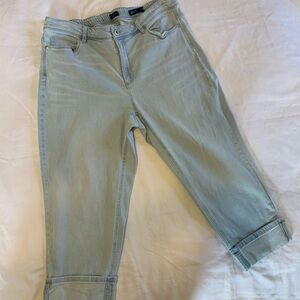 J. Jill size 18. Light Blue Womens Stretch High-Rise Cropped Jeans